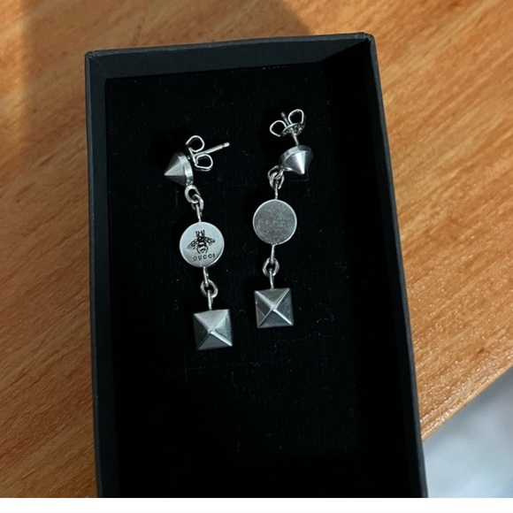 Authentic sterling silver Gucci earrings - Picture 3 of 4